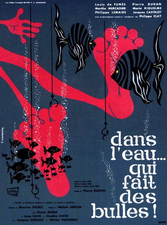Affiche : Dans l'eau... qui fait des bulles !